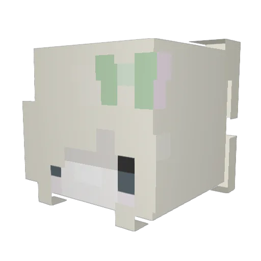 Fio3 Minecraft avatar head, 3D render