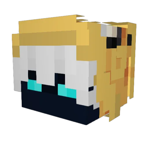 FioGande Minecraft avatar head, 3D render
