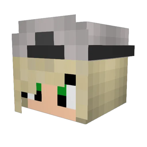 Fiona19 Minecraft avatar head, 3D render