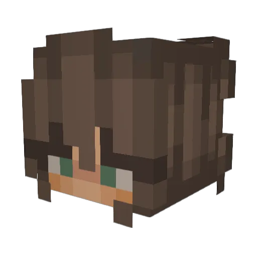 FionaPickles Minecraft avatar head, 3D render
