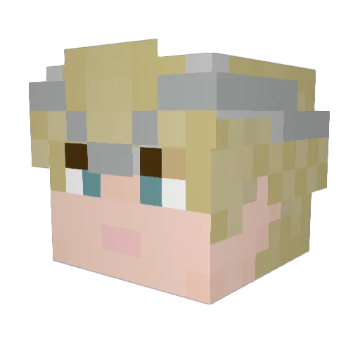 FionaRachael Minecraft avatar head, 3D render