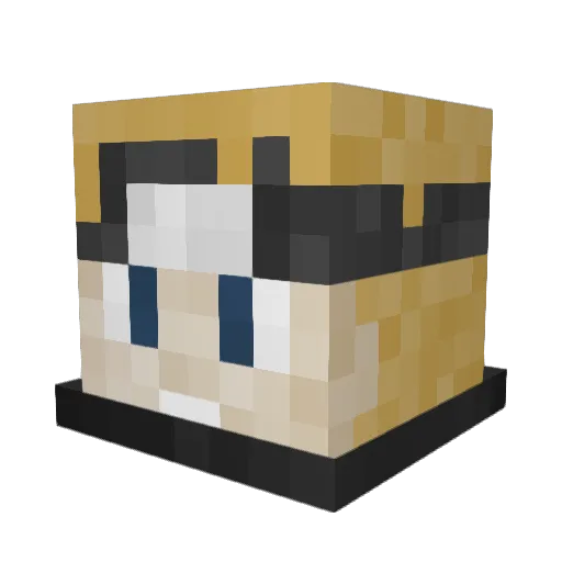 FionnOC Minecraft avatar head, 3D render