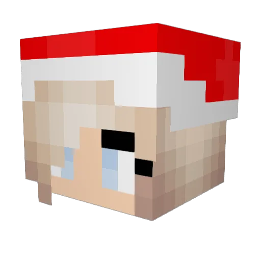 Fioonka Minecraft avatar head, 3D render