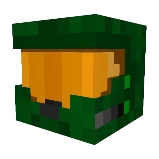 Fiousaurus Minecraft avatar head, 3D render