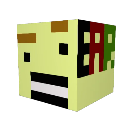 FipsLips Minecraft avatar head, 3D render