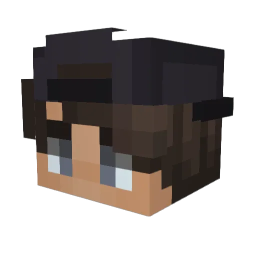 FirNuzZ_ Minecraft avatar head, 3D render