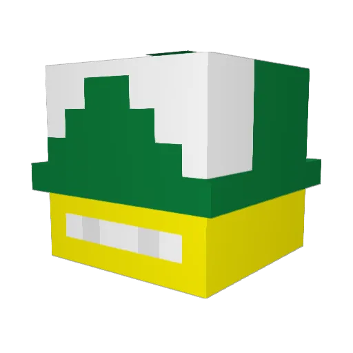 Fira3O2O1O Minecraft avatar head, 3D render
