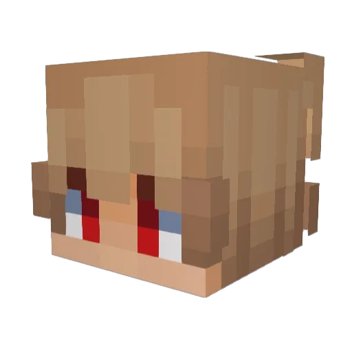 Firakelex Minecraft avatar head, 3D render