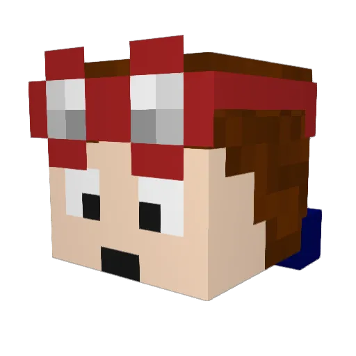 FirasTDS Minecraft avatar head, 3D render