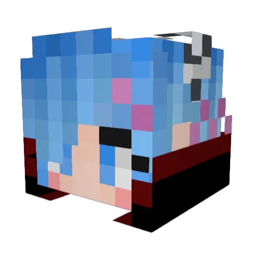 Firato06 Minecraft avatar head, 3D render