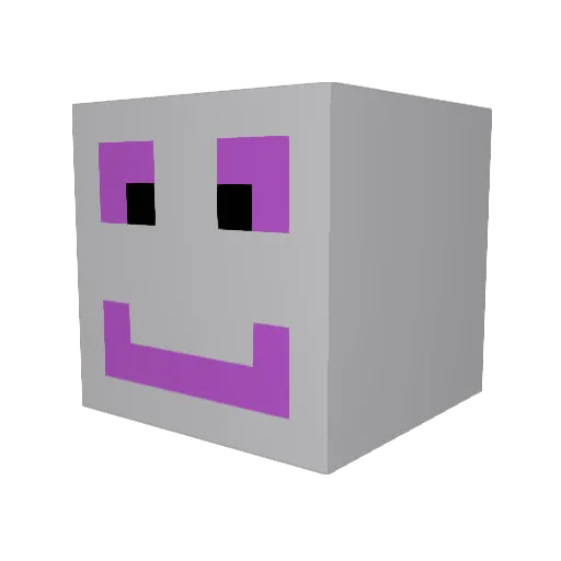 Firbania Minecraft avatar head, 3D render
