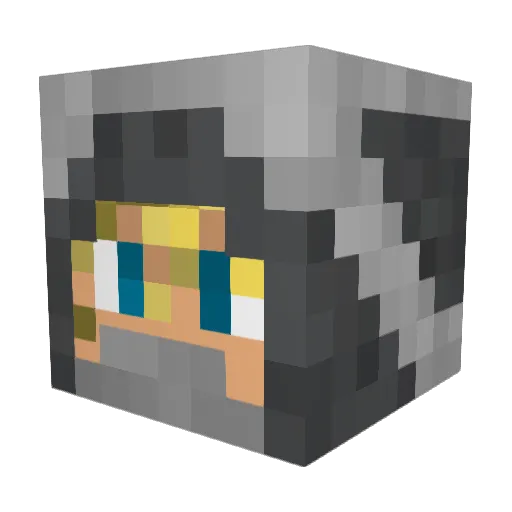 Firbow Minecraft avatar head, 3D render