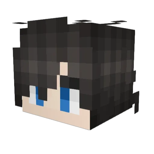 Fire1000elite Minecraft avatar head, 3D render