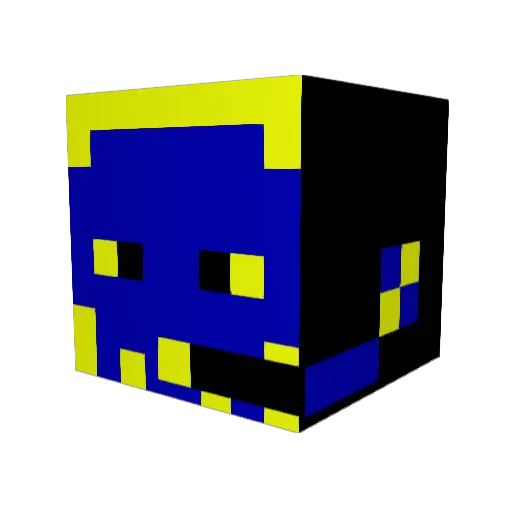 Fire1212 Minecraft avatar head, 3D render