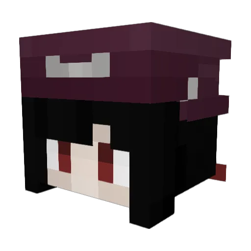 Fire1242 Minecraft avatar head, 3D render