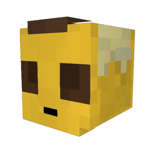 Fire4o Minecraft avatar head, 3D render