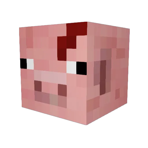 Fire8702_ Minecraft avatar head, 3D render