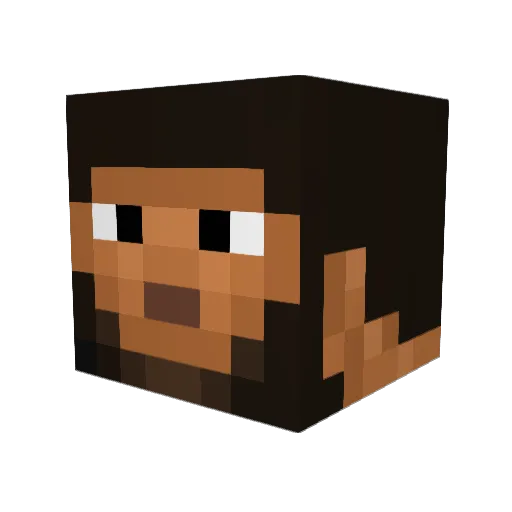 FireArEx Minecraft avatar head, 3D render