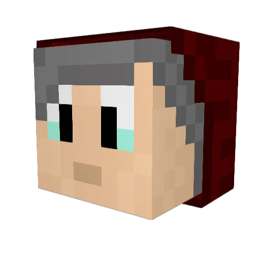 FireCat666 Minecraft avatar head, 3D render