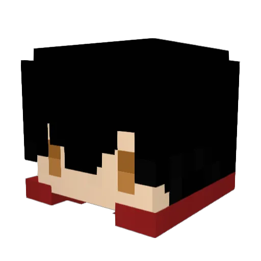 FireChef Minecraft avatar head, 3D render