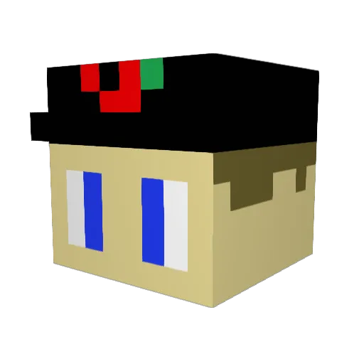 FireChillisGod Minecraft avatar head, 3D render