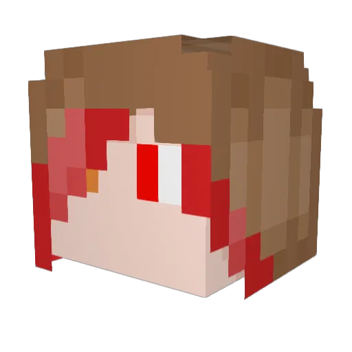 FireCreeper1015 Minecraft avatar head, 3D render