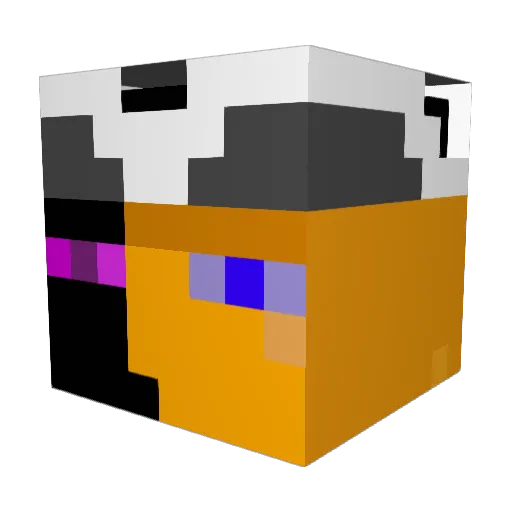FireD123 Minecraft avatar head, 3D render