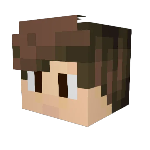 FireDexster Minecraft avatar head, 3D render