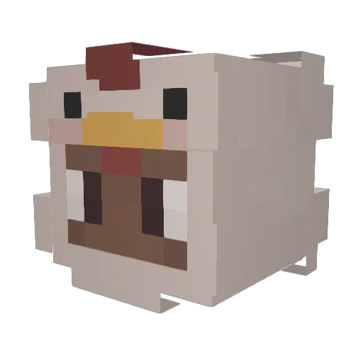 FireDimitri Minecraft avatar head, 3D render