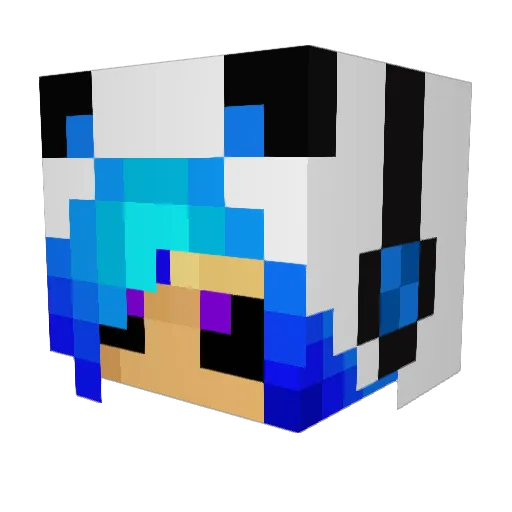 FireDog67 Minecraft avatar head, 3D render
