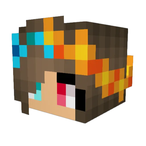 FireDragon3000 Minecraft avatar head, 3D render
