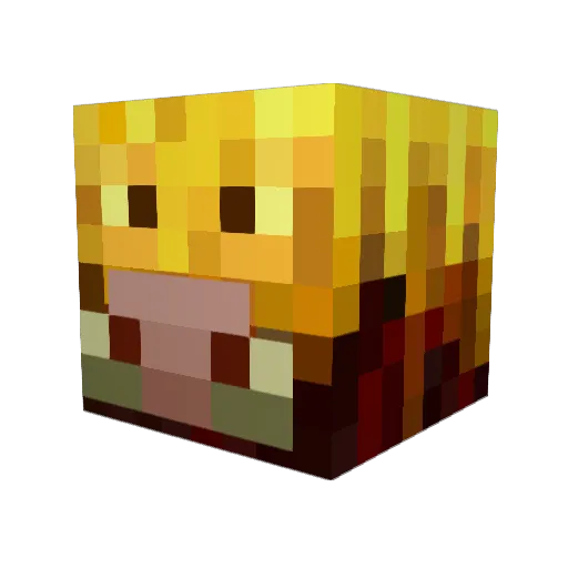 FireDragonEX Minecraft avatar head, 3D render