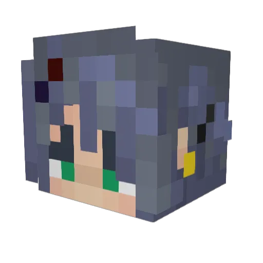 FireDream22 Minecraft avatar head, 3D render