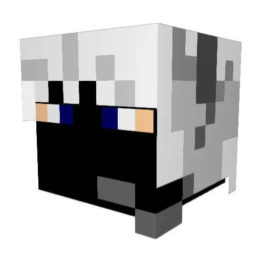 FireFan44 Minecraft avatar head, 3D render