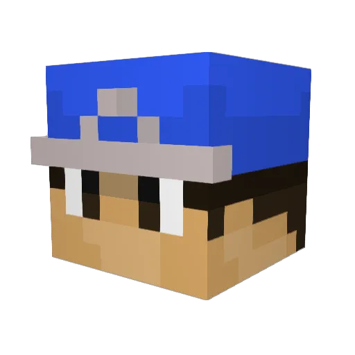 FireFawxz Minecraft avatar head, 3D render