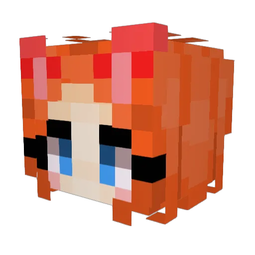 FireFeatherz Minecraft avatar head, 3D render