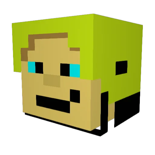 FireFighter9407 Minecraft avatar head, 3D render