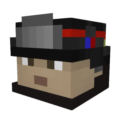 FireFighter98 Minecraft avatar head, 3D render
