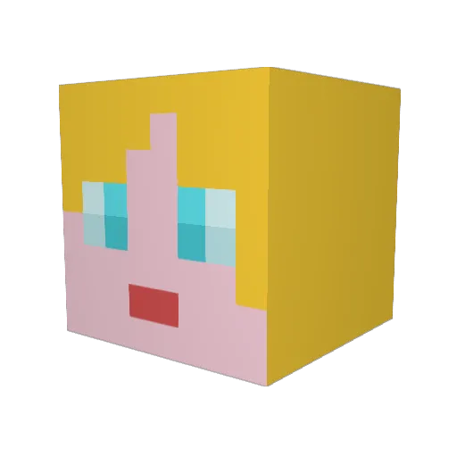 FireFlameLeyla Minecraft avatar head, 3D render