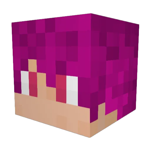 FireFlamer Minecraft avatar head, 3D render