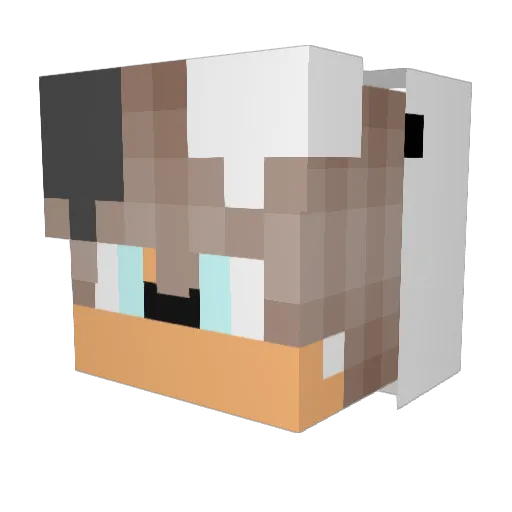 FireFlx_02 Minecraft avatar head, 3D render