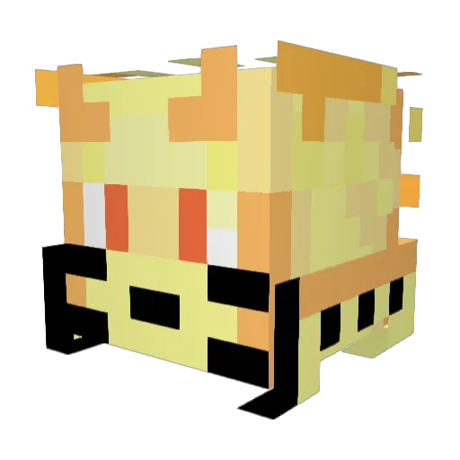 FireFox66641 Minecraft avatar head, 3D render