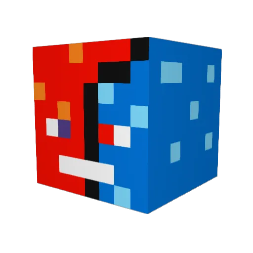 FireFrosty22 Minecraft avatar head, 3D render