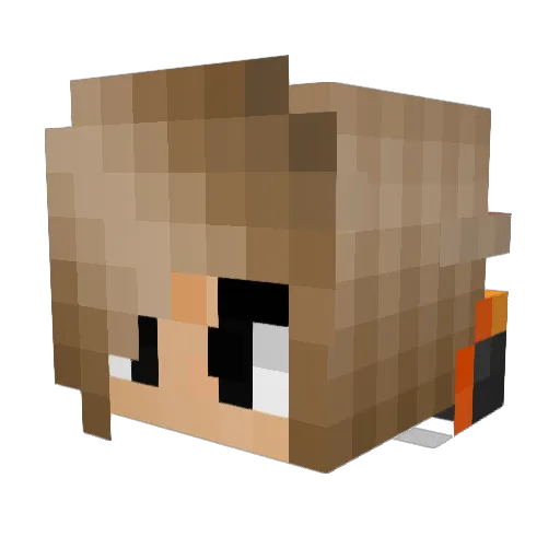 FireGirlOne Minecraft avatar head, 3D render