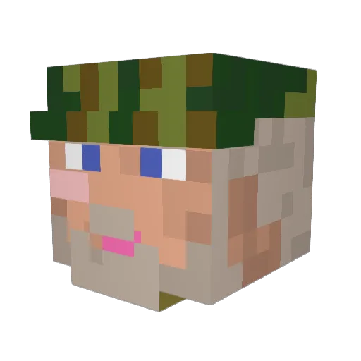 FireGoat13 Minecraft avatar head, 3D render