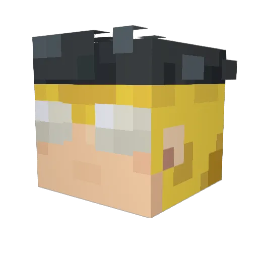 FireGoat1523 Minecraft avatar head, 3D render