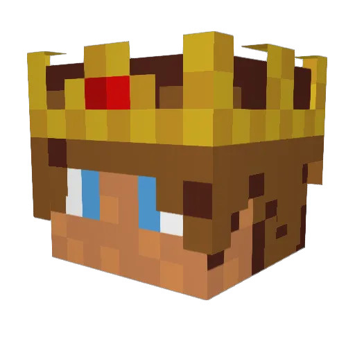 FireGuyIT Minecraft avatar head, 3D render