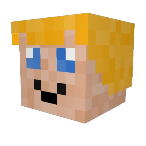 FireHead11 Minecraft avatar head, 3D render