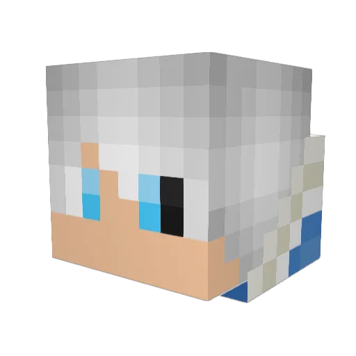 FireHype Minecraft avatar head, 3D render