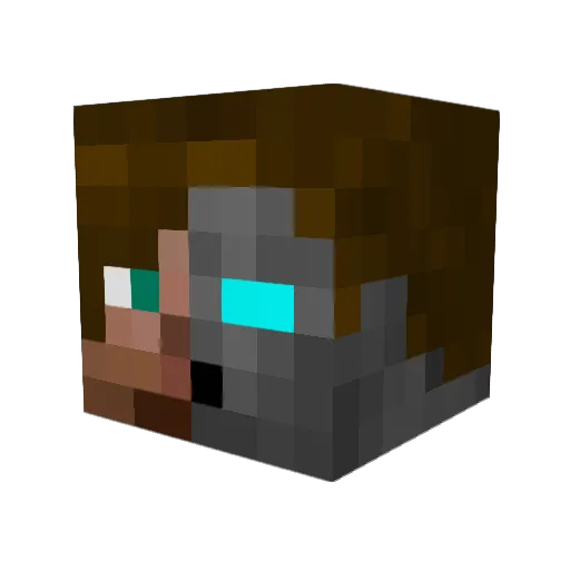 FireIceChipotle Minecraft avatar head, 3D render